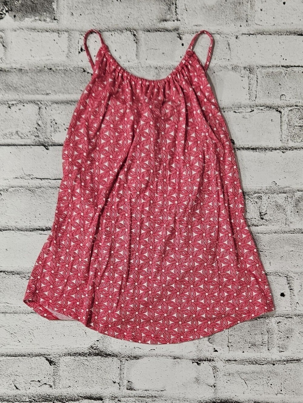 Banana Republic Pink Geometric Print Sleeveless Tank Top Small